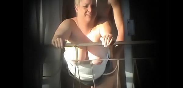  sex and balcony (voyeur caught)